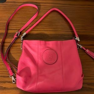 Pink Liz Claiborne Purse with Detachable Shoulder Strap Like New